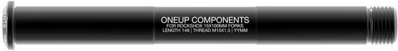 Stickaxel OneUp Rock Shox 15 x 100 mm fram svart