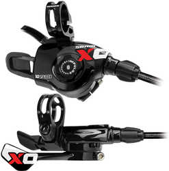 Växelreglage SRAM X0, set, trigger, 2 x 10 växlar, svart/röd från SRAM