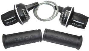 Växelreglage SRAM MRX Comp, set, twister, 3 x 8 växlar, svart/vit