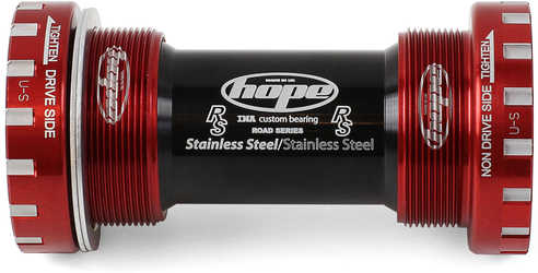 Vevlager Hope Stainless Road för 24 mm axel BSA 68 mm röd från Hope