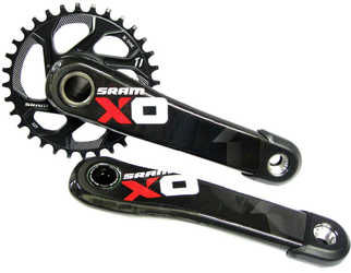 Vevparti SRAM X01 1 x 11 växlar GXP q-faktor 168 mm direct mount 32T 175 mm svart/röd från SRAM